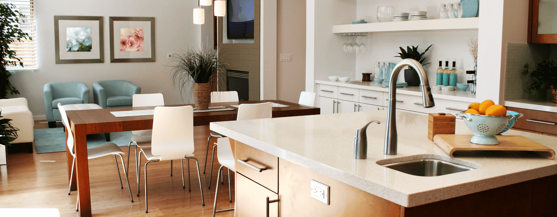 Marble Kitchen with Sink